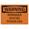Signmission OSHA Warning Sign, 7" Height, 10" Width, Rigid Plastic, Hydrogen Sulfide Poison Gas, Landscape OS-WS-P-710-L-12193 - alternate 1